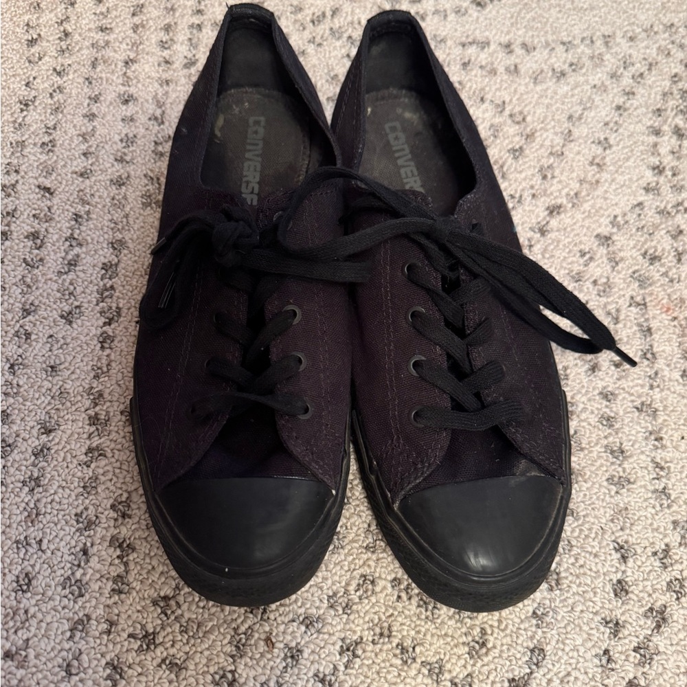 Converse All Black Canvas Shoes